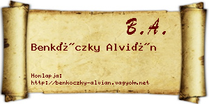 Benkóczky Alvián névjegykártya